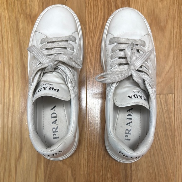 Prada White Women's Sneakers - Picture 1 of 6